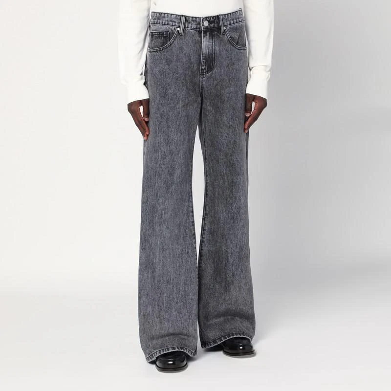 Basketcase Gallery Basketcase Gallery Wide-Leg Washed Jeans 1