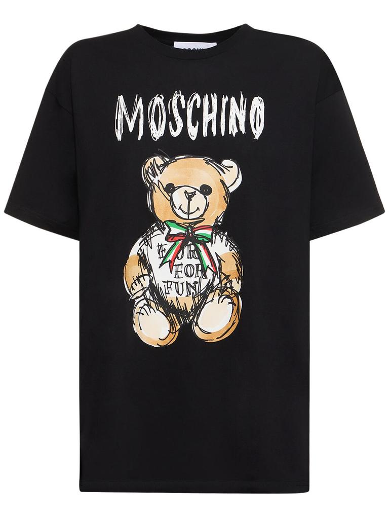 MOSCHINO Cotton Jersey Logo T-shirt