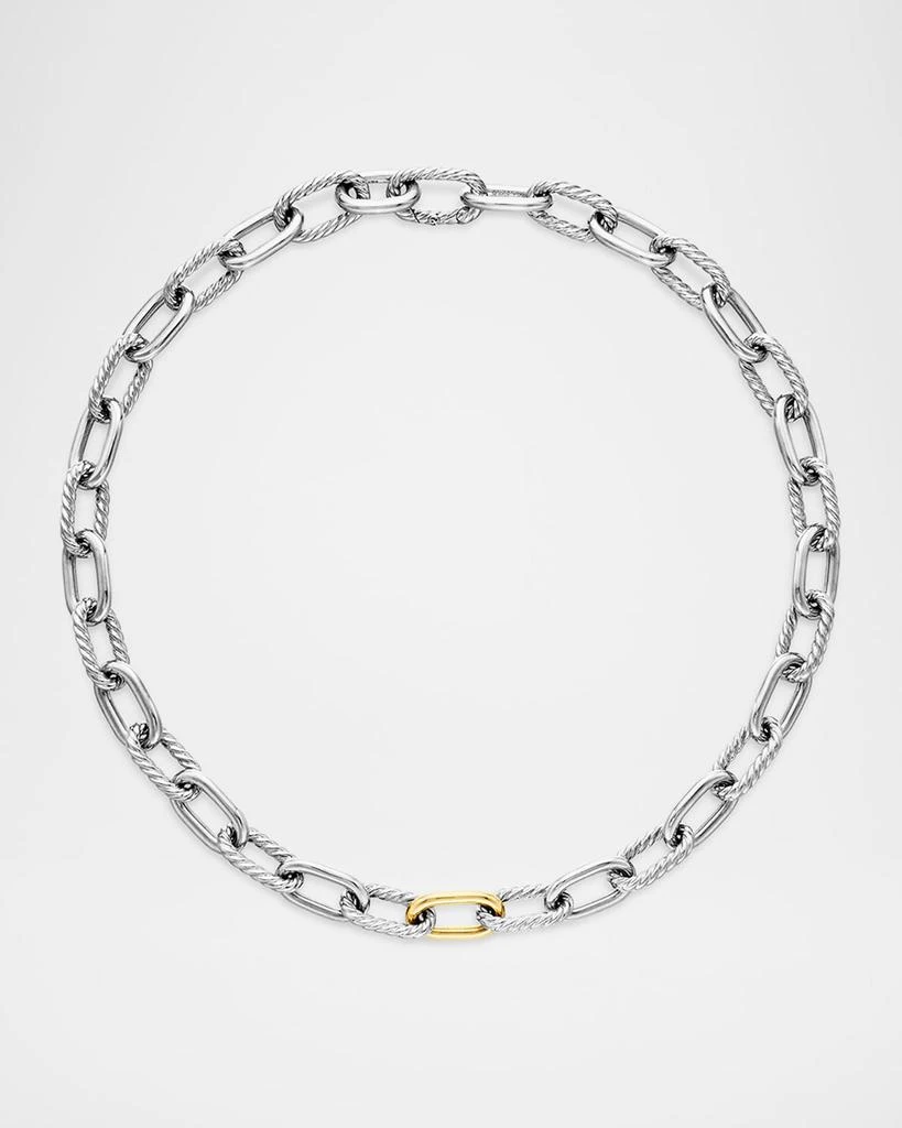 David Yurman DY Madison Chain Necklace in Silver with 18K Gold, 11mm 5