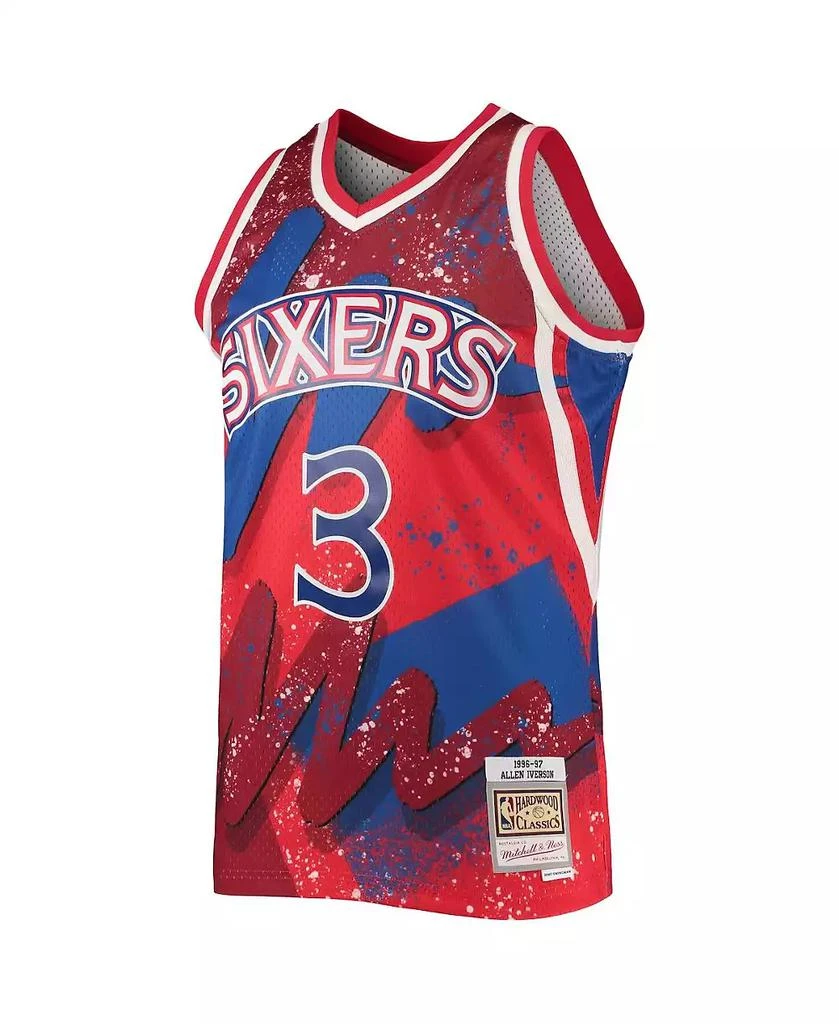 Mitchell
Ness Men
s Allen Iverson Red Philadelphia 76ers Hardwood Classics 1996 Hyper Hoops Swingman Jersey 3