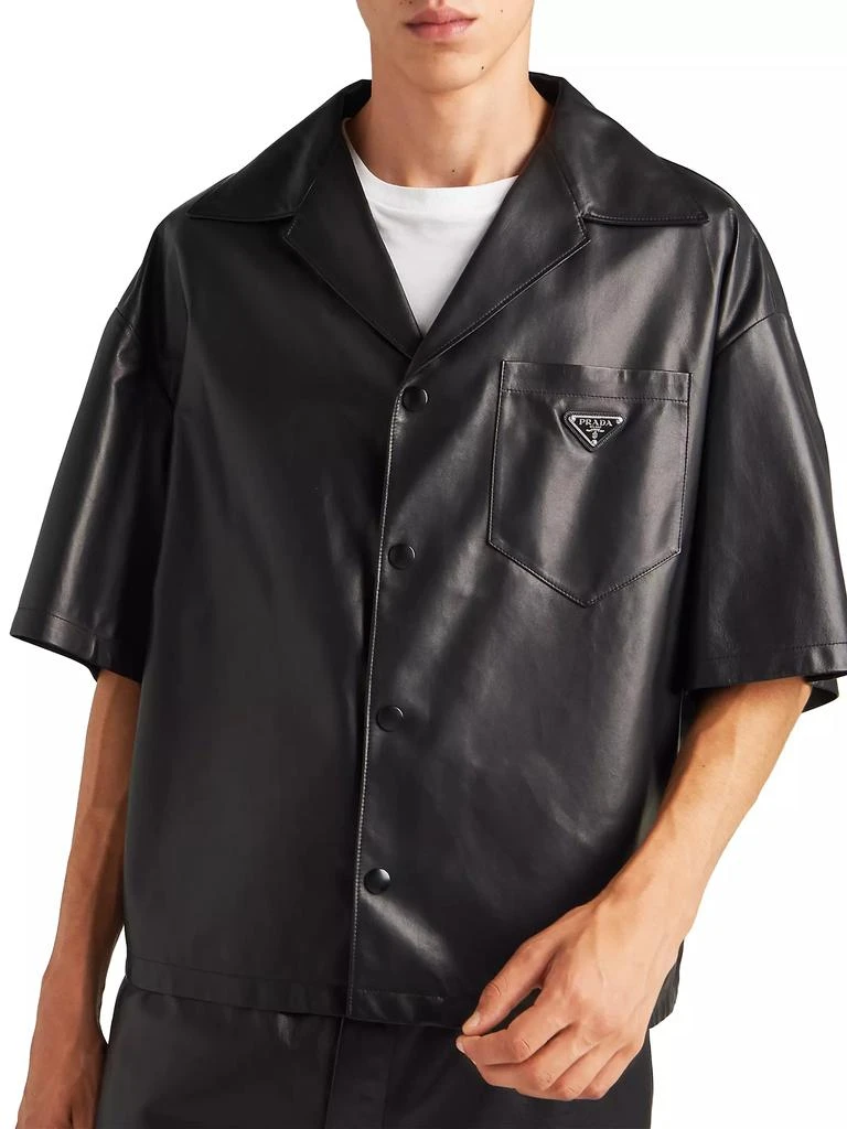 Prada Nappa Leather Shirt 4