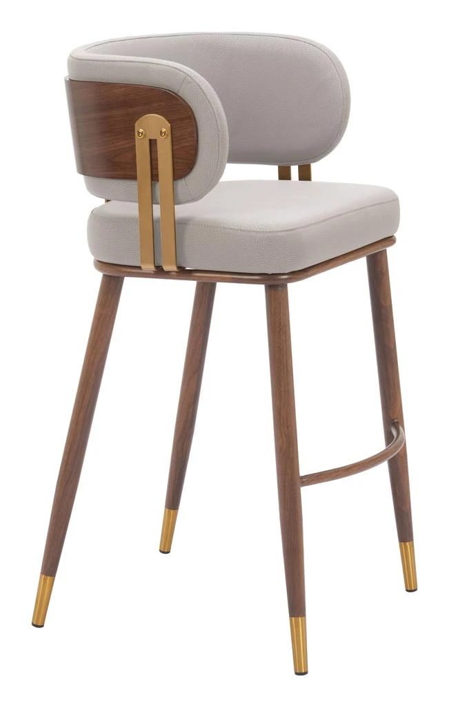 Hivvago Brew Barstool Beige 
Walnut