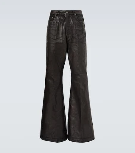 Rick Owens Coated wide-leg jeans 1
