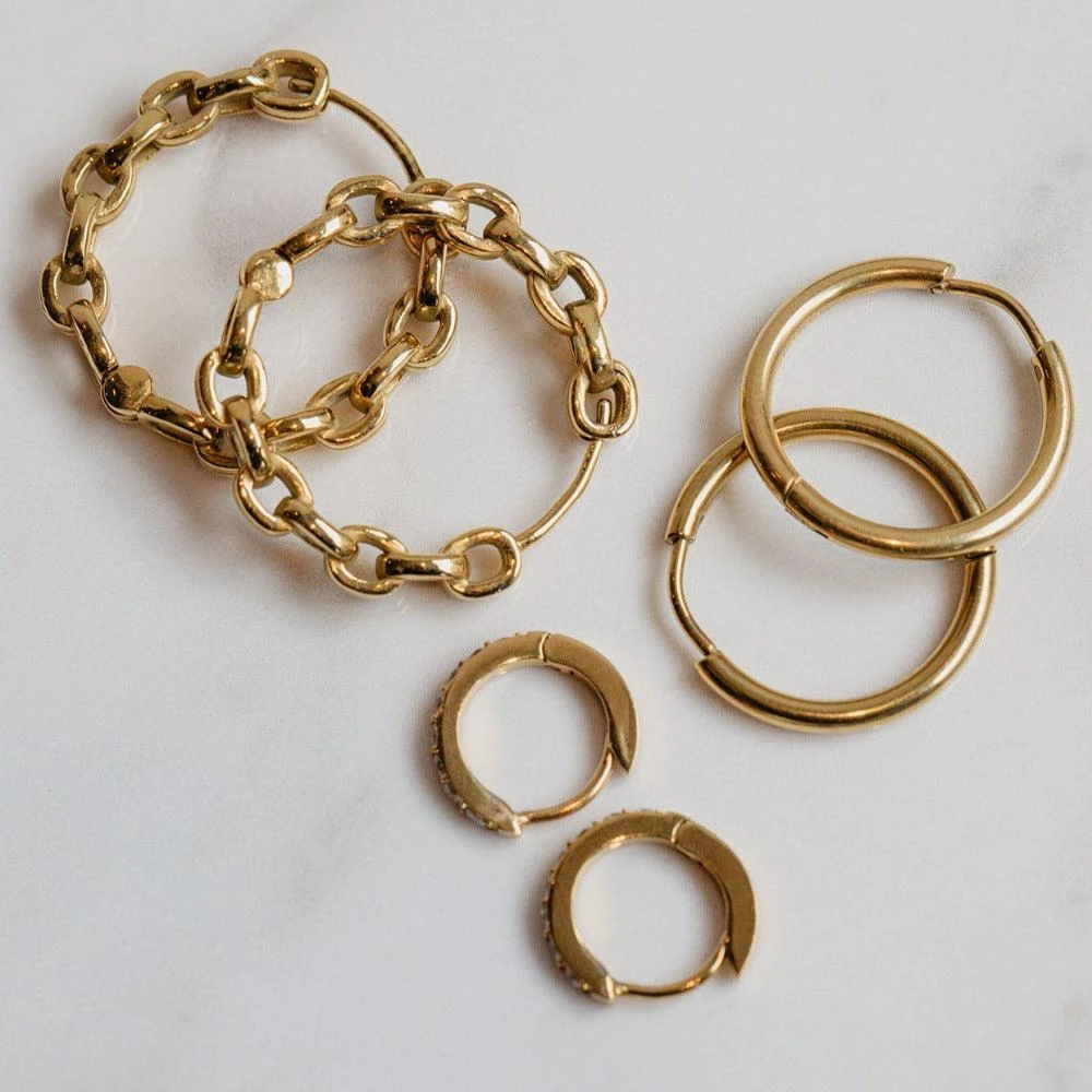 Orelia LUXE LUXE Pavé Huggie Hoop Earrings 3