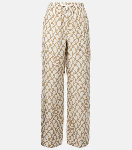 Burberry Printed high-rise silk palazzo pants 1
