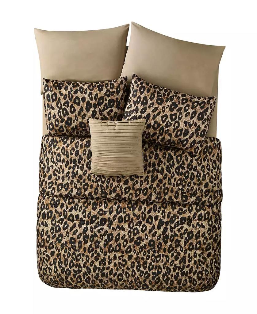 VCNY Home Cheetah Reversible Bed in a Bag 8 Piece Comforter Set
