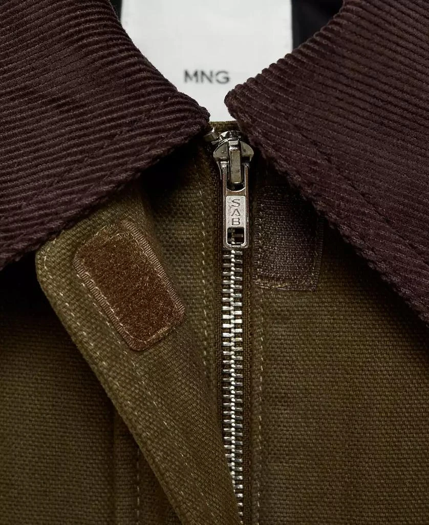 Mango Women's Contrasting Collar Denim Parka 6