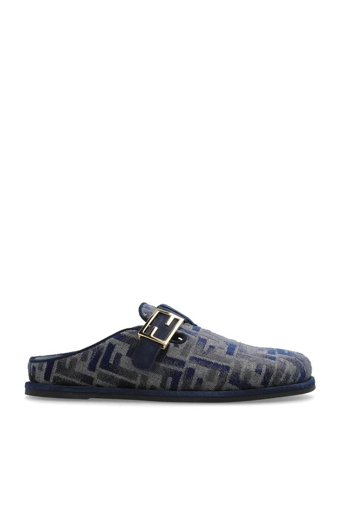 Fendi Slides with monogram and velvet finish 1