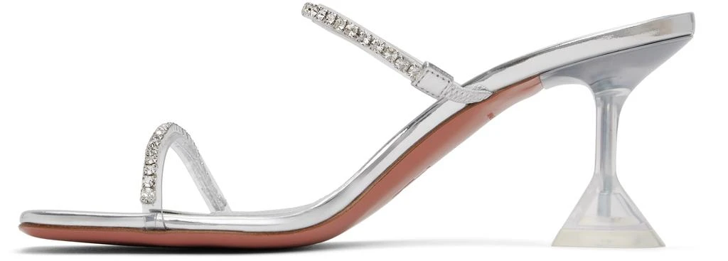 Amina Muaddi Transparent Gilda Glass Slipper 70 Heeled Sandals 3