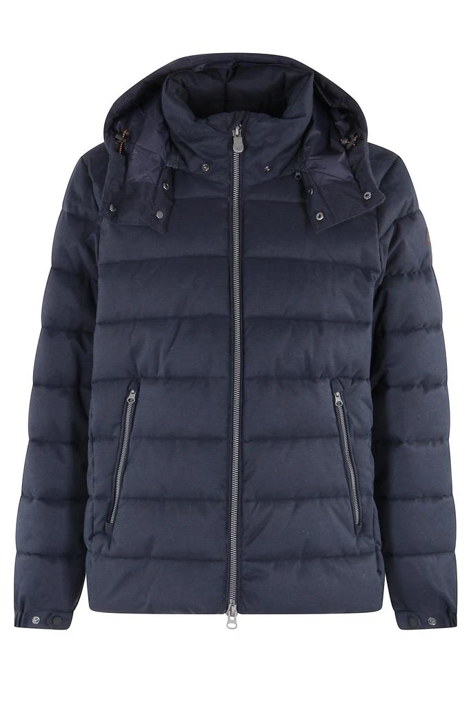 Save The Duck Padded Navy Melange Jacket With High Collar