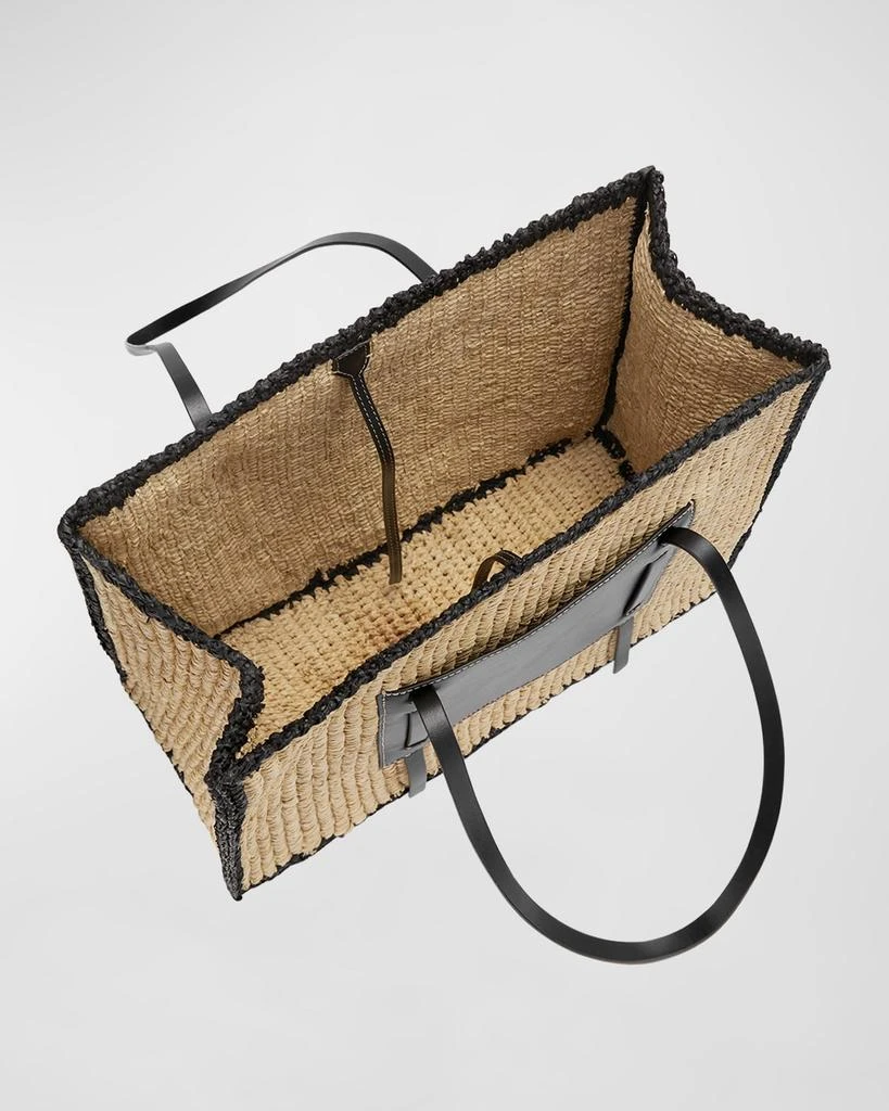 Demellier The Capri Raffia & Leather Tote Bag 3