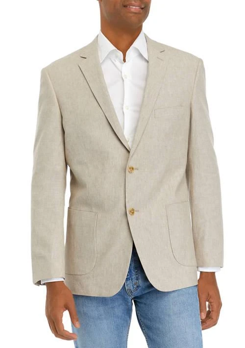 Crown & Ivy™ Ivy Tan Solid Linen Sportcoat 1