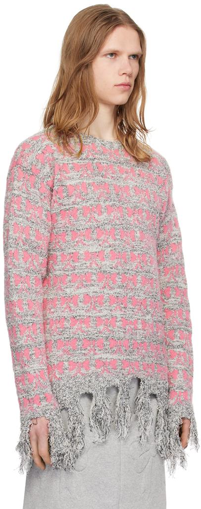 Ashley Williams Gray & Pink Reaper Sweater