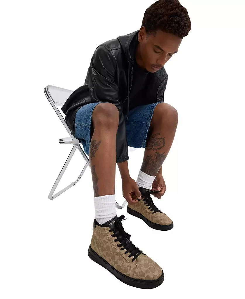 Coach Men's Highline Signature Canvas High Top Sneaker 6