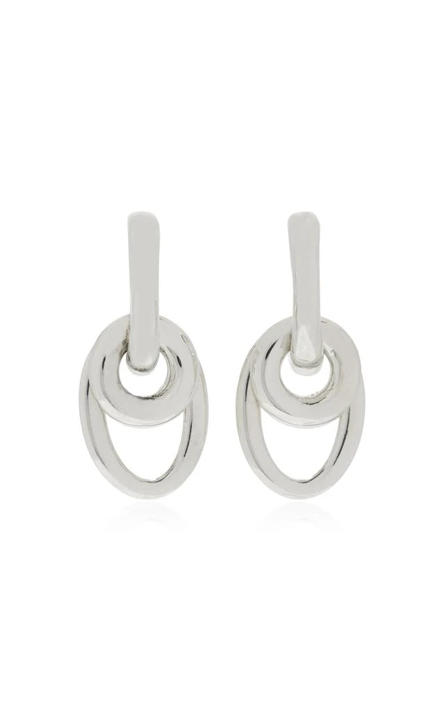 AGMES AGMES - Ellipses Sterling Silver Hoop Earrings - Silver - OS - Moda Operandi - Gifts For Her 1