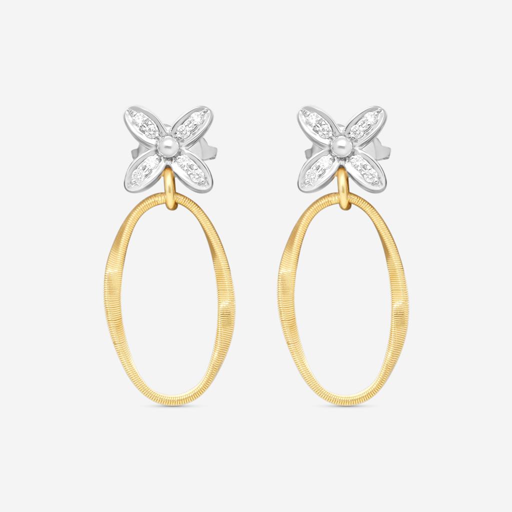 Marco Bicego Marco Bicego Marrakech Onde 18K Yellow & White Gold Drop Earrings OG394_B3_YW_M5