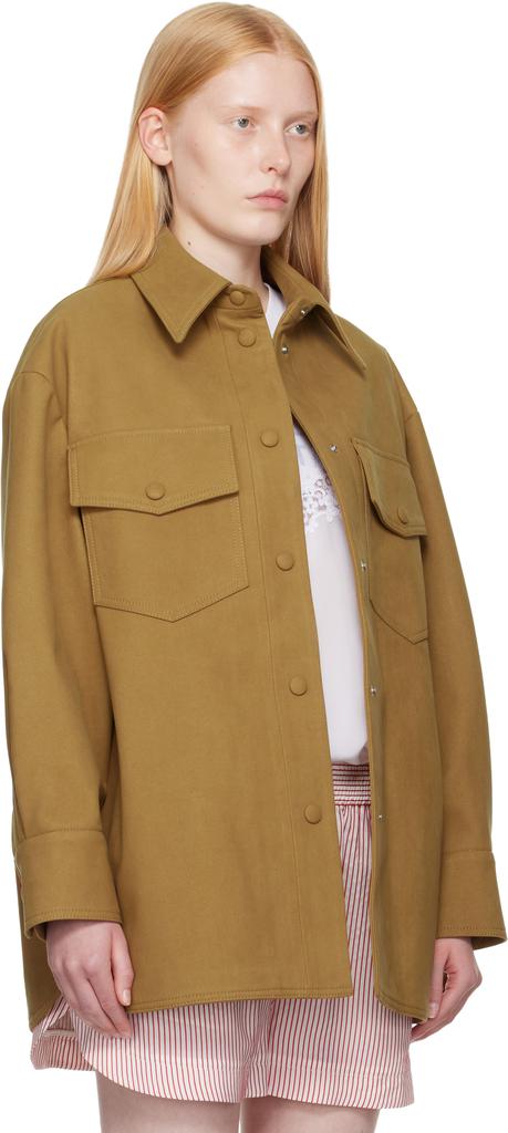 Stella McCartney Tan Alter Faux-Suede Overshirt