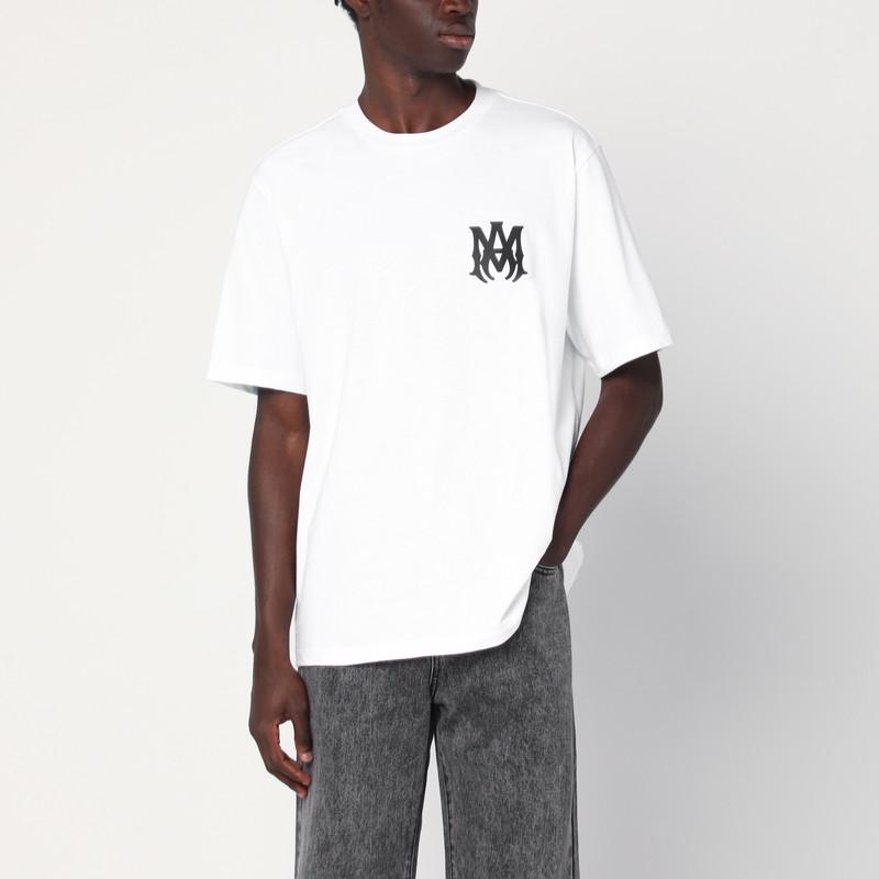 AMIRI White cotton T-shirt with logo