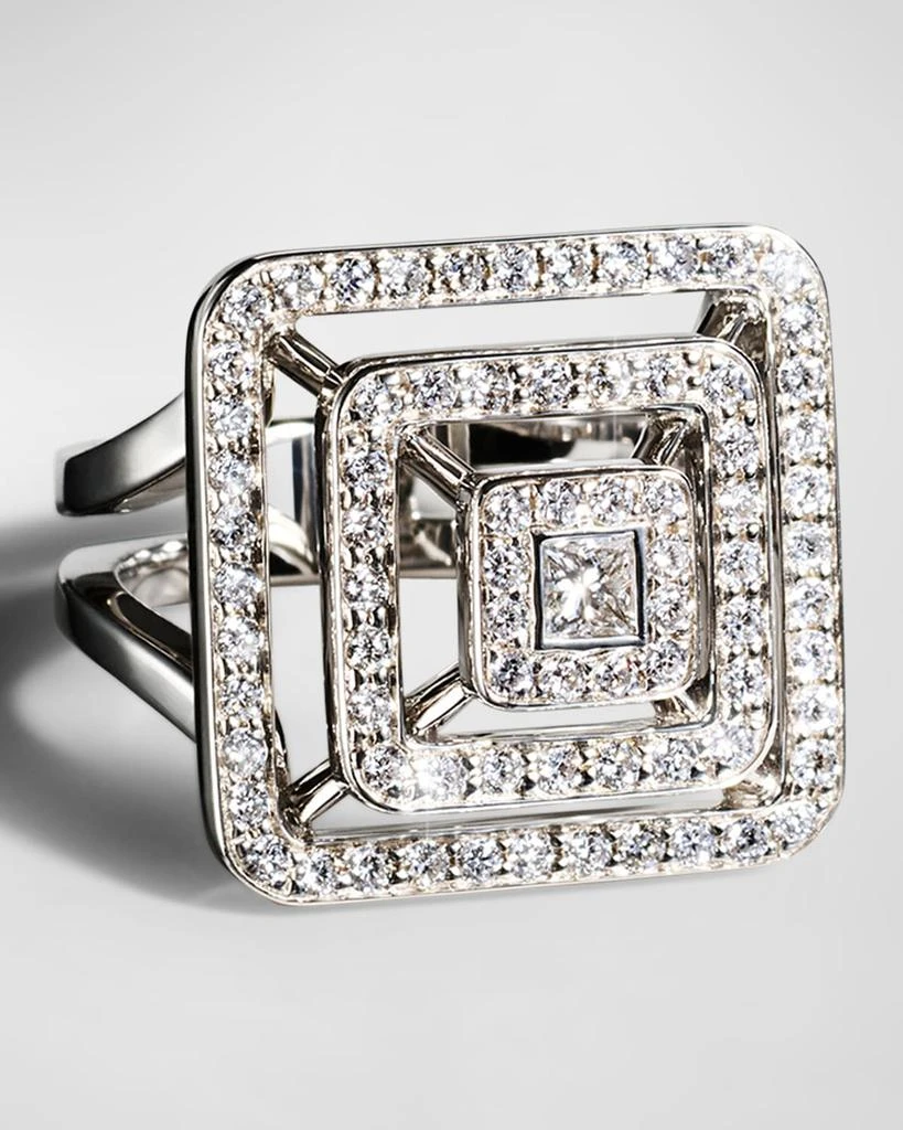 Mimi So 18K Yellow Gold Piece Pyramid Diamond Ring, Size 6 1