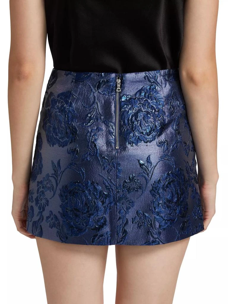 Alice + Olivia Elana Floral Brocade Mini Skirt 5