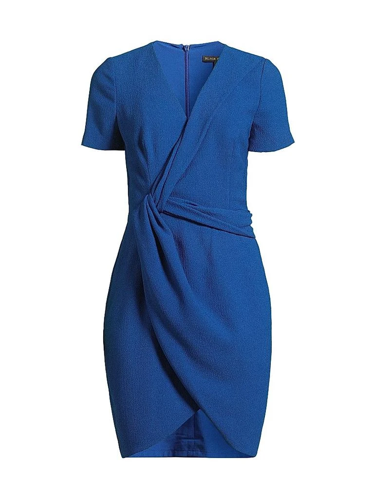 Black Halo Portia Pebble Crepe Draped Minidress 1