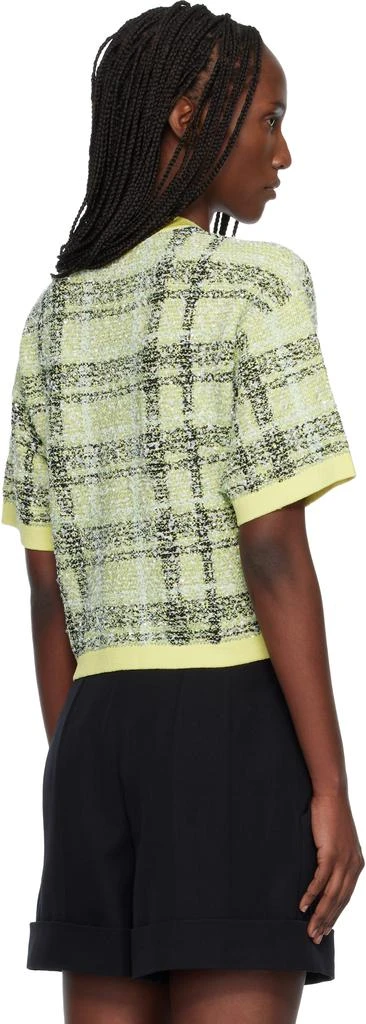 Balmain Yellow Buttoned Shiny Light Tweed Cardigan 3