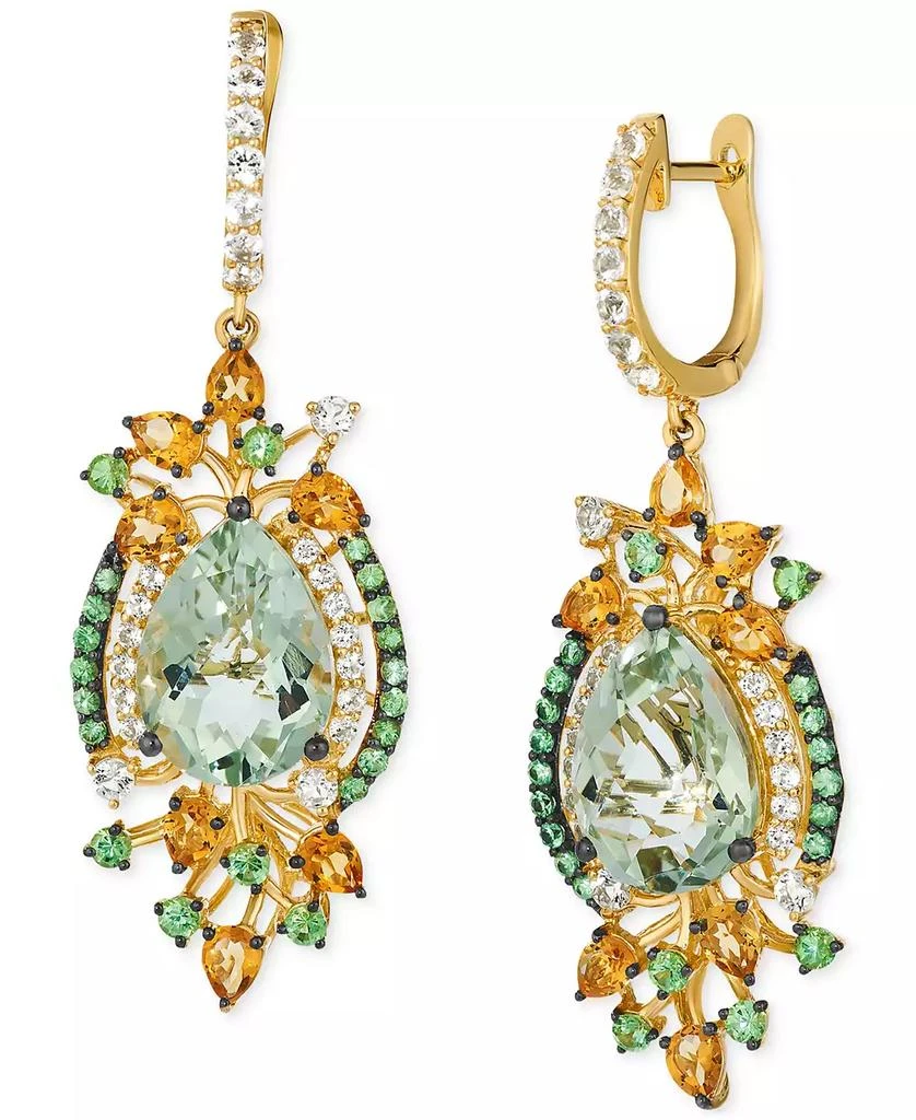 Le Vian Multi-Gemstone Statement Charm Hoop Earrings (13-3/4 ct. t.w.) in 14k Yellow Gold 1