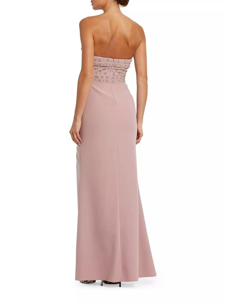 Mac Duggal Prom Strapless Crepe Fitted Rhinestone Gown 2