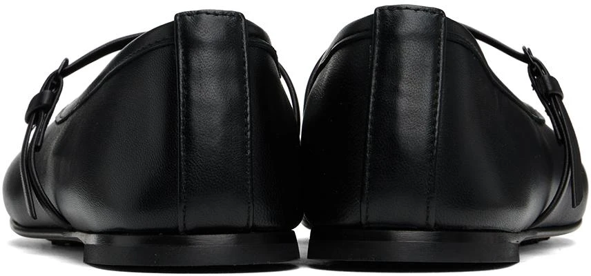 Dear Frances Black Balla Strap Ballerina Flats 2