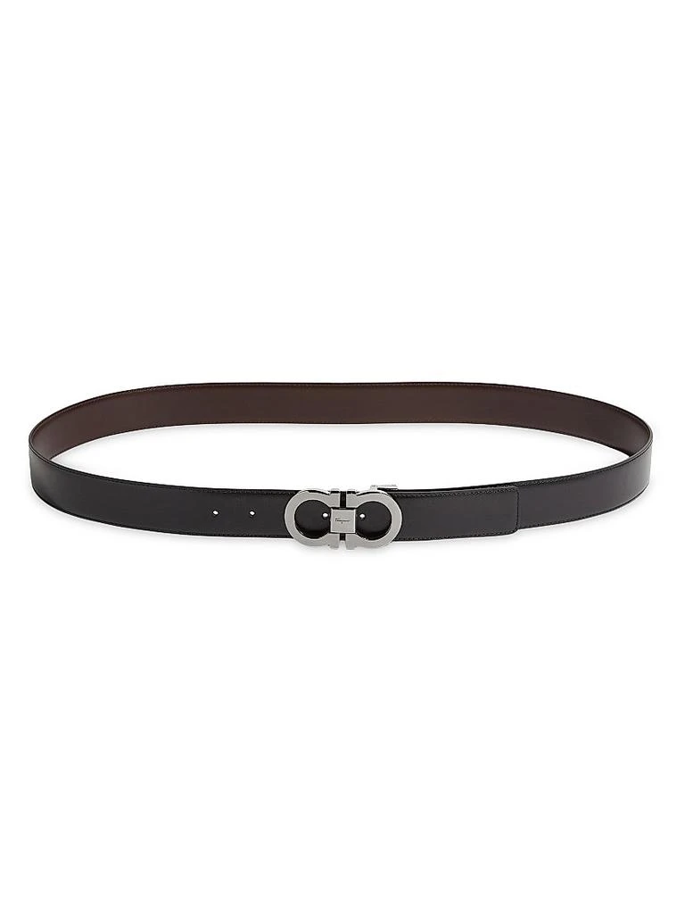 Salvatore Ferragamo Gancini Buckle Adjustable Cut-to-Size Reversible Belt 1