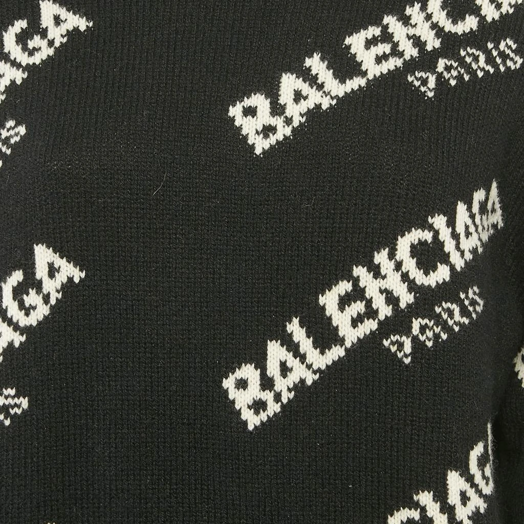 Balenciaga Balenciaga Black Logo Jacquard Knit Jumper L 3