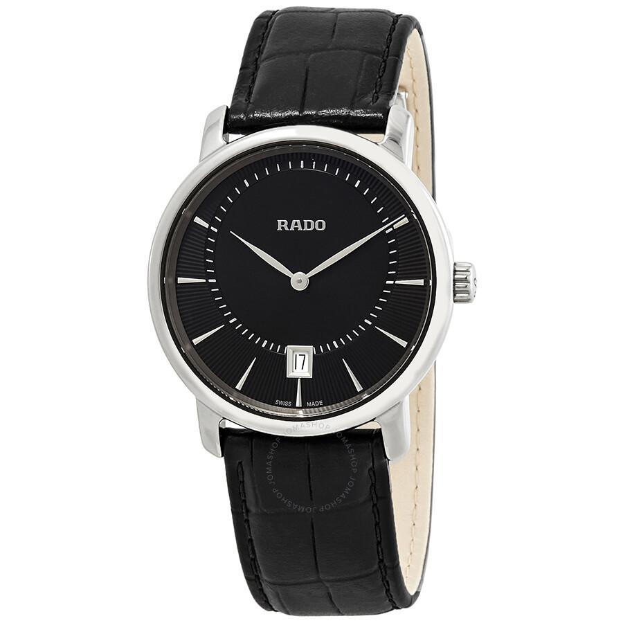 Rado DiaMaster Quartz Black Dial Ceramic Men's Watch R14135156