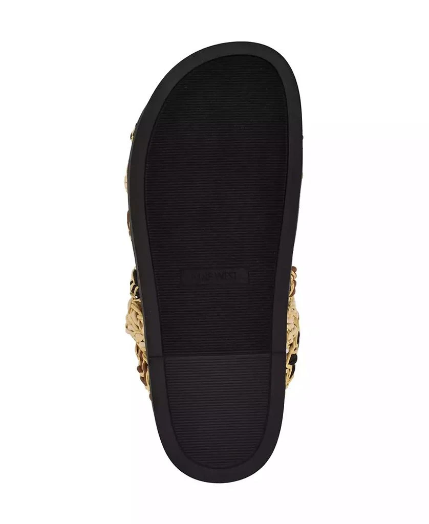 Nine West Women's Gilma Woven Flat Slip-On Sandals 5