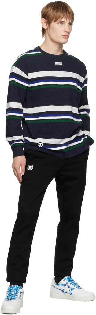AAPE Navy 'AAPE NOW' Long Sleeve T-shirt 4