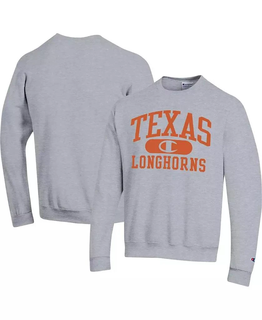 Champion Men's Heather Gray Texas Longhorns Arch Pill Sweatshirt 1