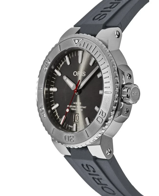 Oris Oris Aquis Date Automatic Grey Dial Rubber Strap Men's Watch 01 733 7730 4153-07 4 24 63EB 3