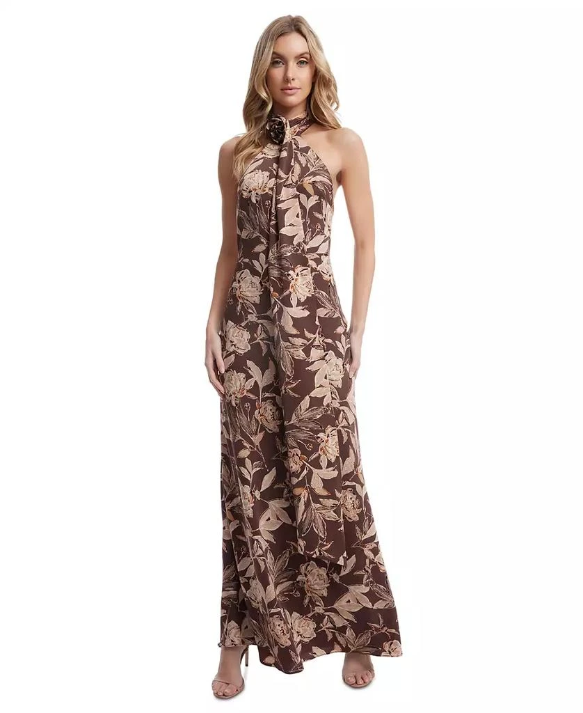 Dress The Population Women's Olivia Floral-Print Low-Back Gown 1