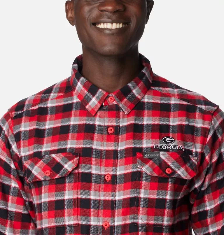 Columbia Columbia Men's Collegiate Flare Gun  Flannel Long Sleeve Shirt - Georgia- 4