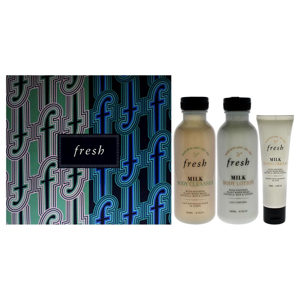 Fresh Head to Toe Nourishing Trio by  for Women - 3 Pc 8.7oz Body Cleanser - Milk, 8.7oz Body Lotion - Milk, 1.6oz Hand Cream - Milk