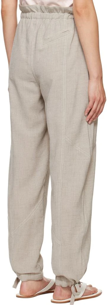 Ganni Beige Elasticated Waist Trousers 3