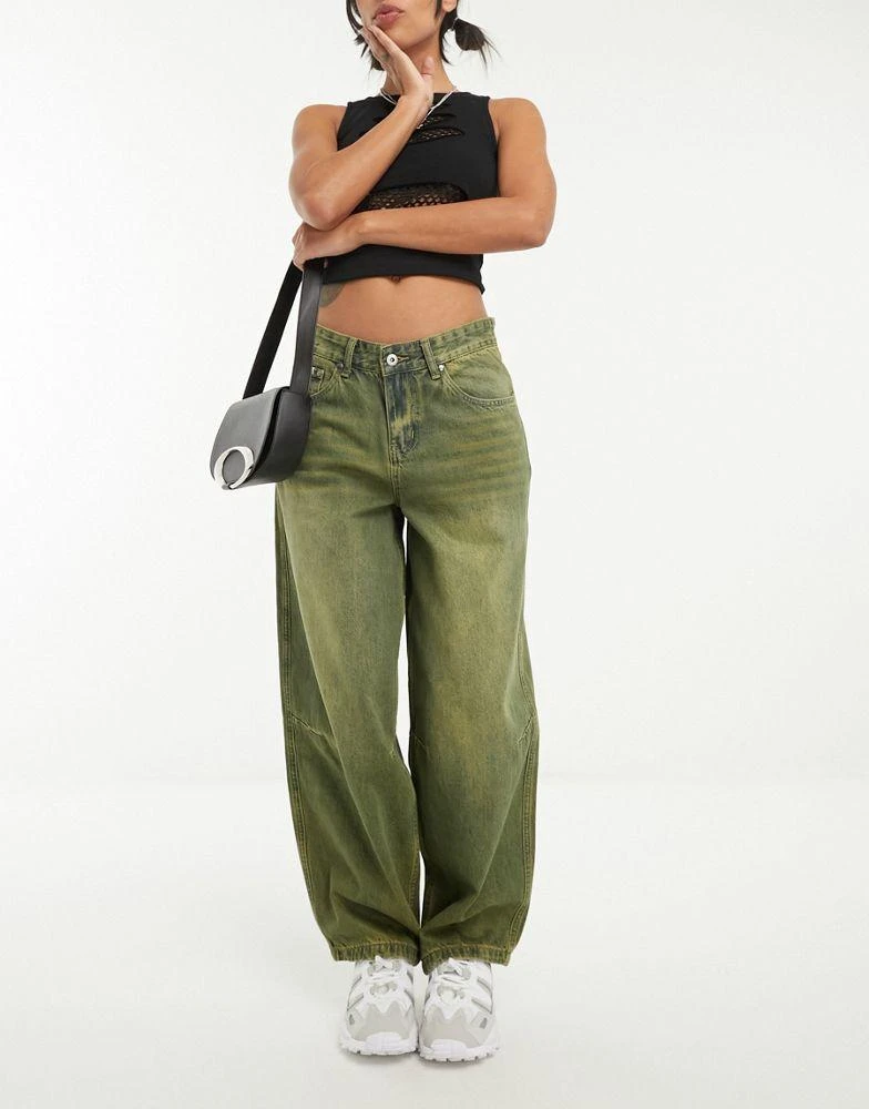 The Ragged Priest The Ragged Priest unisex 90s green wash dad jeans 1