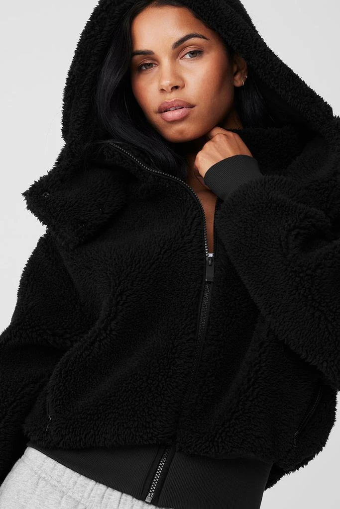 Alo Faux Fur Foxy Jacket - Black 4