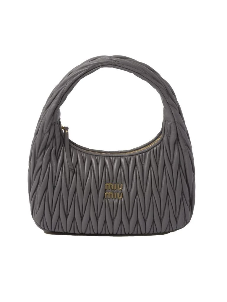 Miu Miu Miu Miu Wander Matelassé Nappa Leather Hobo Bag 1