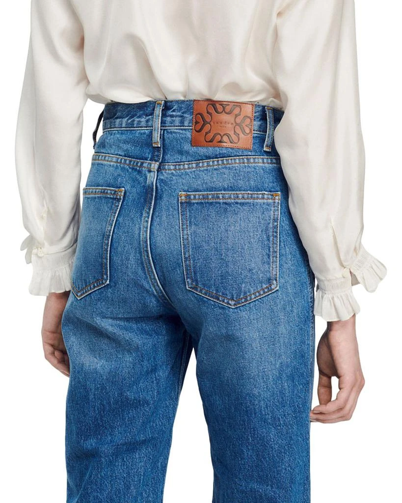 Sandro Moore High Rise Flare Jeans in Blue Jean 3