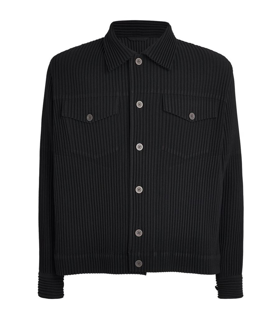 HOMME PLISSE ISSEY MIYAKE トラックジャケット Homme Plissé Issey Miyake Men's Pleated Track Jacket in Black