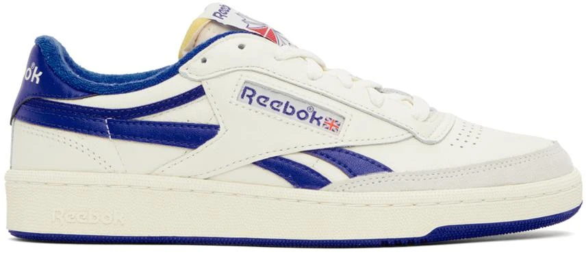 Reebok Off-White & Blue Club C Revenge Sneakers 1