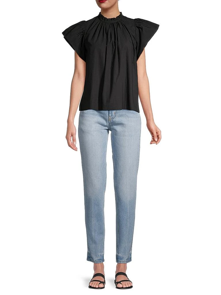 Birds of Paradis Carla Ruffle-Neck Top 2