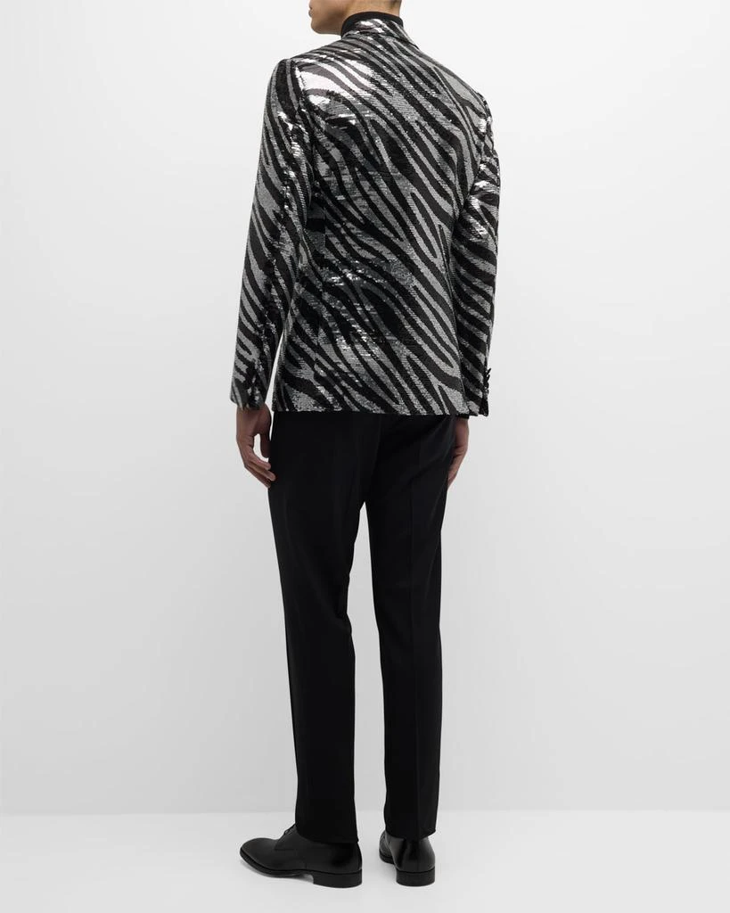 ETRO Men's Sequin Zebra Tuxedo Jacket 4