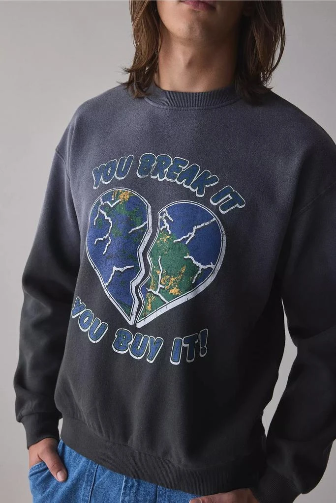 Parks Project Parks Project You Break It You Buy It Graphic Crew Neck Sweatshirt 1