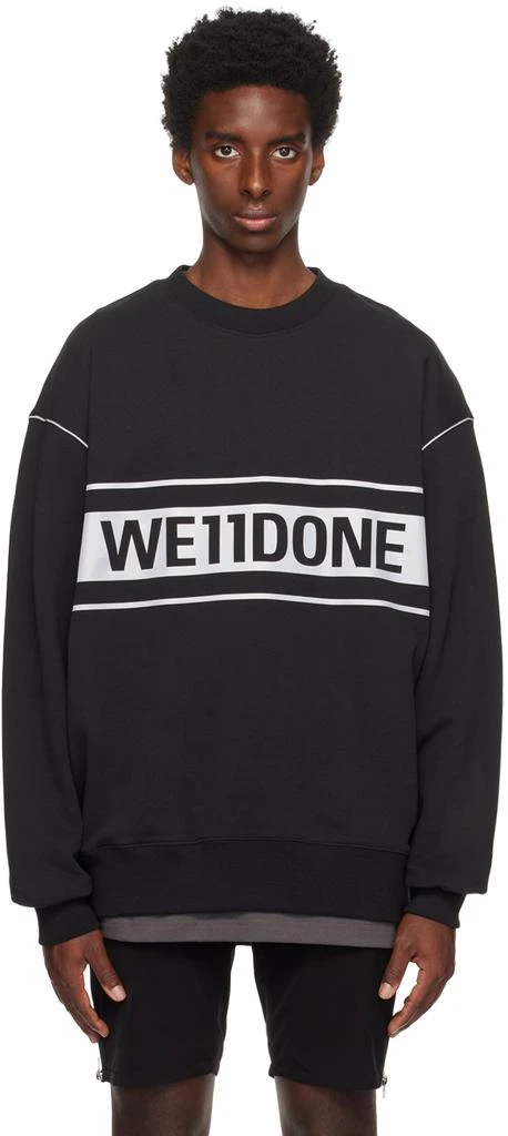 We11done Black Reflective Sweatshirt 1